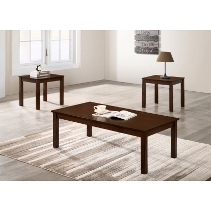 Cecily Contemporary Brown 3 Piece Table Set Model CM4149BR-3PK by Furniture of America