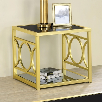Rylee Contemporary Gold End Table Model CM4166GL-E by Furniture of America