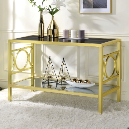 Rylee Contemporary Gold Sofa Table Model CM4166GL-S by Furniture of America