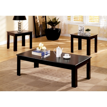 Town Square Contemporary Espresso 3 Piece Table Set (1C-2E) Model CM4168-3PK by Furniture of America