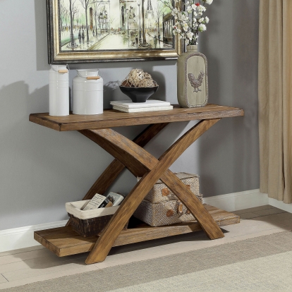 Bryanna Rustic Antique Light Oak Sofa Table Model CM4178S by Furniture of America