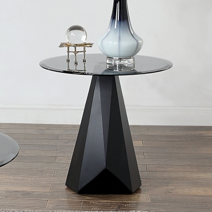 Bishop Contemporary Black/Gray End Table Model CM4192BK-E-TABLE by Furniture of America