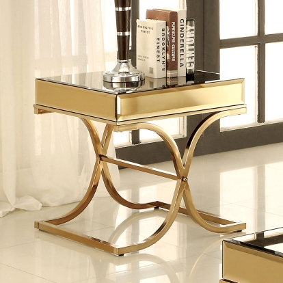 Sundance Contemporary Brass End Table Model CM4230E by Furniture of America
