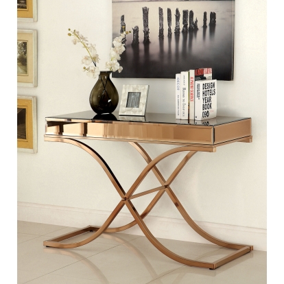 Sundance Contemporary Brass Sofa Table Model CM4230S by Furniture of America