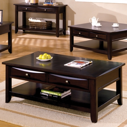 Baldwin Transitional Espresso Coffee Table Model CM4265DK-C-L by Furniture of America