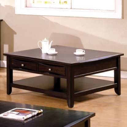 Baldwin Transitional Espresso Square Coffee Table Model CM4265DK-SQ by Furniture of America