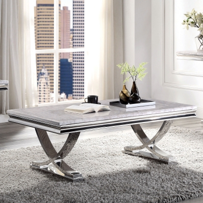 Wettingen Chrome Coffee Table Model CM4285C-TABLE by Furniture of America