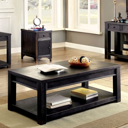 Irene Antique Black Coffee Table Model CM4327C-VN by Furniture of America