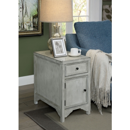 Meadow Antique White Side Table Model CM4327WH-T by Furniture of America