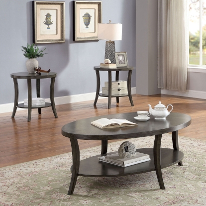 Paola Gray 3 Piece Coffee Table Set Model CM4334GY-3PK by Furniture of America