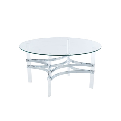 Tirso Chrome Round Coffee Table Model CM4350C by Furniture of America