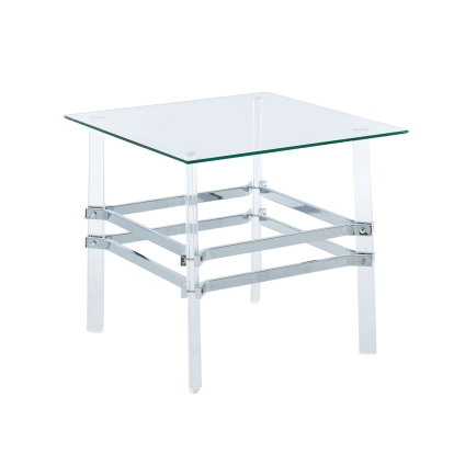 Trofa Chrome End Table Model CM4351E by Furniture of America