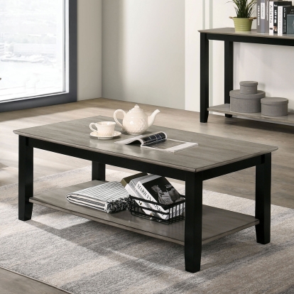 Ciana Gray/Black Coffee Table Model CM4383C by Furniture of America
