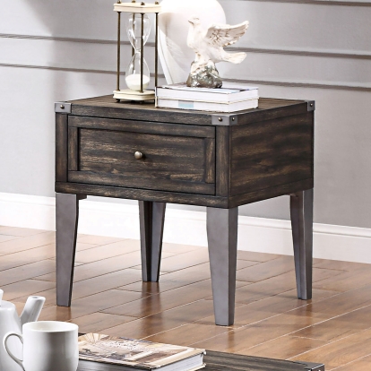 Piedmont Dark Oak End Table Model CM4387E by Furniture of America