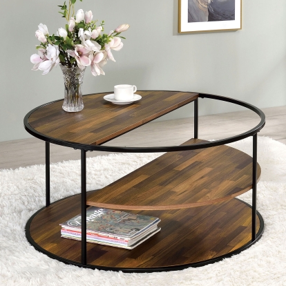 Orrin Black/Walnut Coffee Table Model CM4396BK-C by Furniture of America
