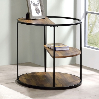 Orrin Black/Walnut End Table Model CM4396BK-E by Furniture of America