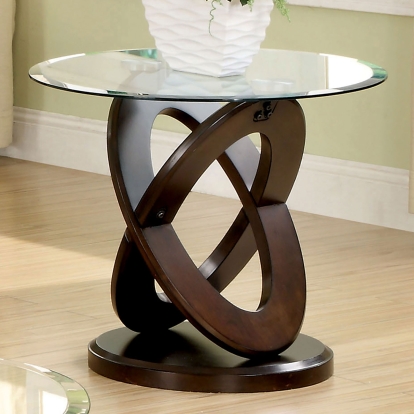 Atwood Dark Walnut End Table Model CM4401E by Furniture of America