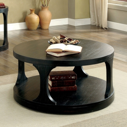 Carrie Antique Black Coffee Table Model CM4422C by Furniture of America