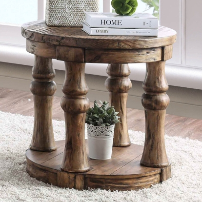 Mika Antique Oak End Table Model CM4424A-E by Furniture of America