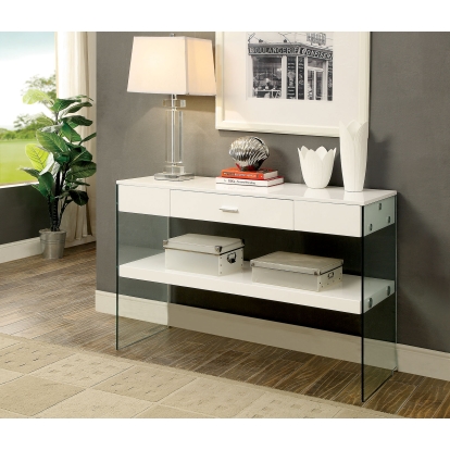 Raya White Sofa Table Model CM4451WH-S by Furniture of America