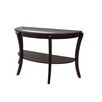Finley Espresso Semi-Oval Coffee Table Model CM4488SO by Furniture of America