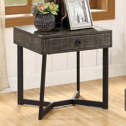 Veblen Dark Oak/Espresso End Table Model CM4498E by Furniture of America