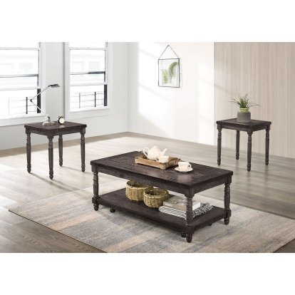 Monango Weathered Gray 3 Piece Table Set Model CM4540-3PK by Furniture of America