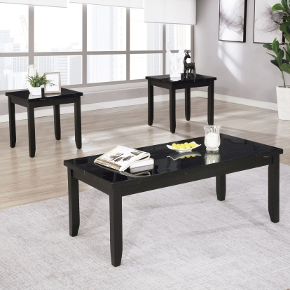Lodivea Black 3 Piece Table Set Model CM4544BK-3PK by Furniture of America