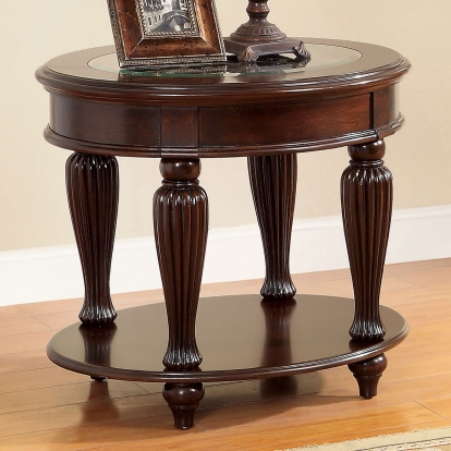 Centinel Dark Cherry End Table Model CM4642E by Furniture of America
