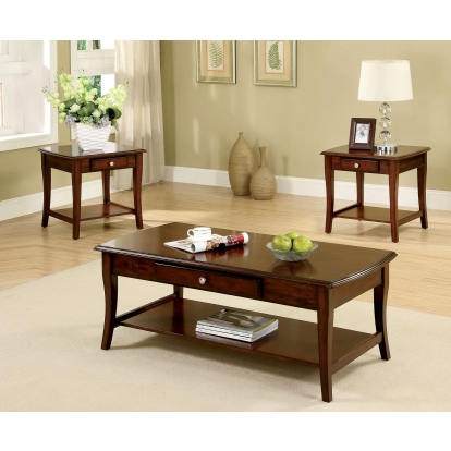 Lincoln Park Dark Oak 3 Piece Set (1C-2E) Model CM4702-3PK by Furniture of America