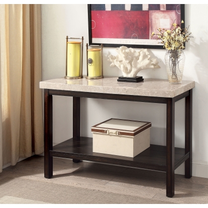 Calgary Dark Walnut/Ivory Sofa Table Model CM4861S by Furniture of America