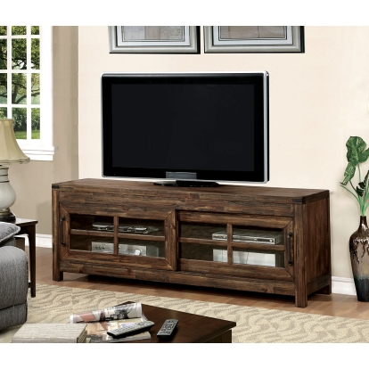 Hopkins Wire Brushed Dark Walnut 72" TV Console Model CM5233-TV by Furniture of America