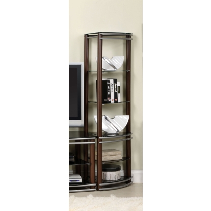 Silver Creek Brown/Silver 2 Piece Pier Shelves (1 Pair) Model CM5510-PC by Furniture of America