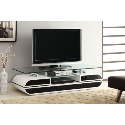 Evos Black/White 63" TV Console Model CM5813-TV by Furniture of America