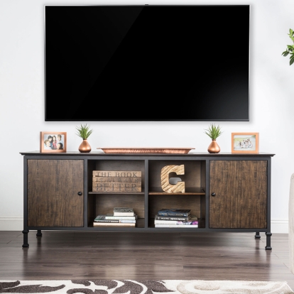 Broadland Medium Weathered Oak 72" TV Stand Model CM5822-TV-72 by Furniture of America