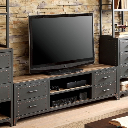 Galway Gray/Natural Tone 60" TV Stand Model CM5904-TV-62 by Furniture of America