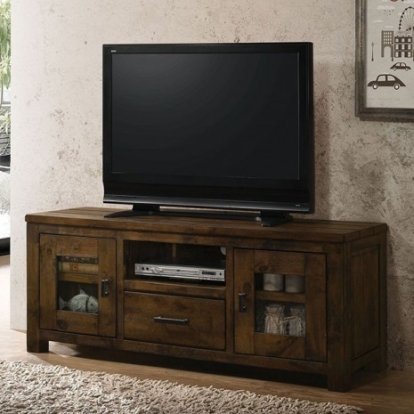 Furniture Of America Carole Industrial Metal, Solid Wood, Wood Veneer, Others Rustic Oak Tv Stand | CM5910-TV