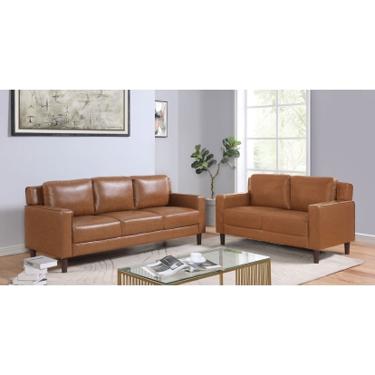 Hanover Camel Sofa with Loveseat Model CM6063CL-2PC by Furniture of America