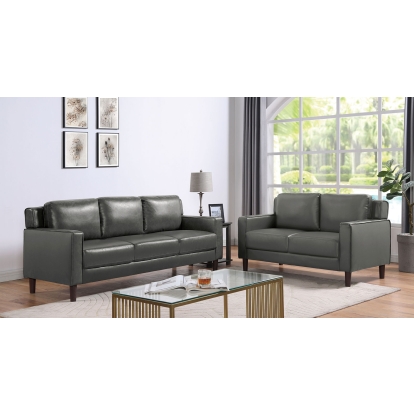Hanover Gray Sofa with Loveseat Model CM6063GY-2PC by Furniture of America