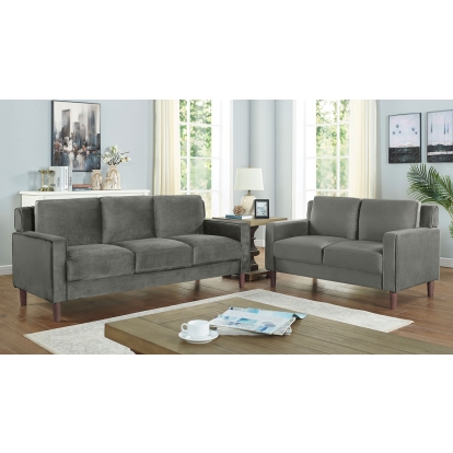 Brandi Gray Sofa with Loveseat Model CM6064GY-2PC by Furniture of America