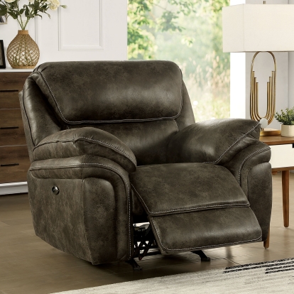 Tredegar Mocha Power Recliner Model CM6083-CH-PM by Furniture of America