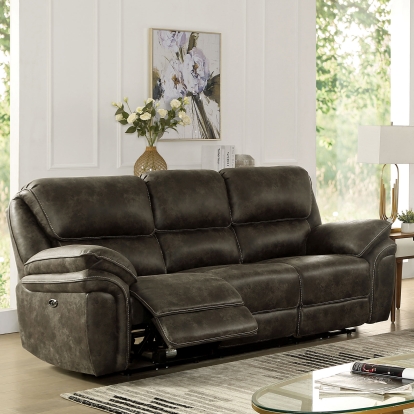 Tredegar Mocha Power Sofa Model CM6083-SF-PM by Furniture of America