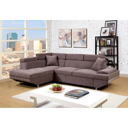 Foreman Brown Sectional Model CM6125BR-SECT-VN by Furniture of America