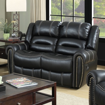 Frederick Black Loveseat Model CM6130LV by Furniture of America