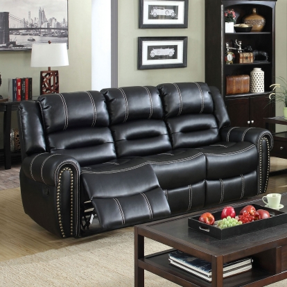 Frederick Black Sofa Model CM6130SF by Furniture of America