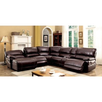 Estrella Brown Sectional Model CM6131BR-SECTIONAL by Furniture of America