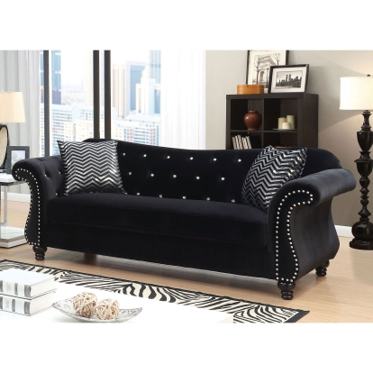 Jolanda Black Sofa Model CM6159BK-SF-VN by Furniture of America
