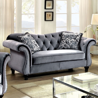 Jolanda Gray Loveseat Model CM6159GY-LV-VN by Furniture of America