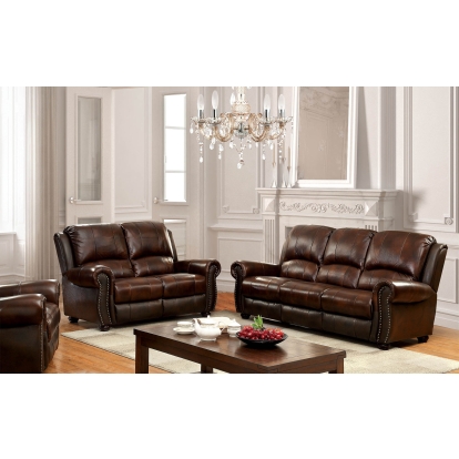 Turton Brown Sofa with Loveseat Model CM6191-2PC by Furniture of America