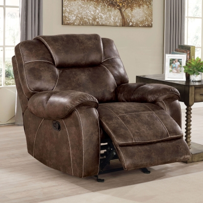 Kennedy Dark Brown Glider Recliner Model CM6216-CH by Furniture of America